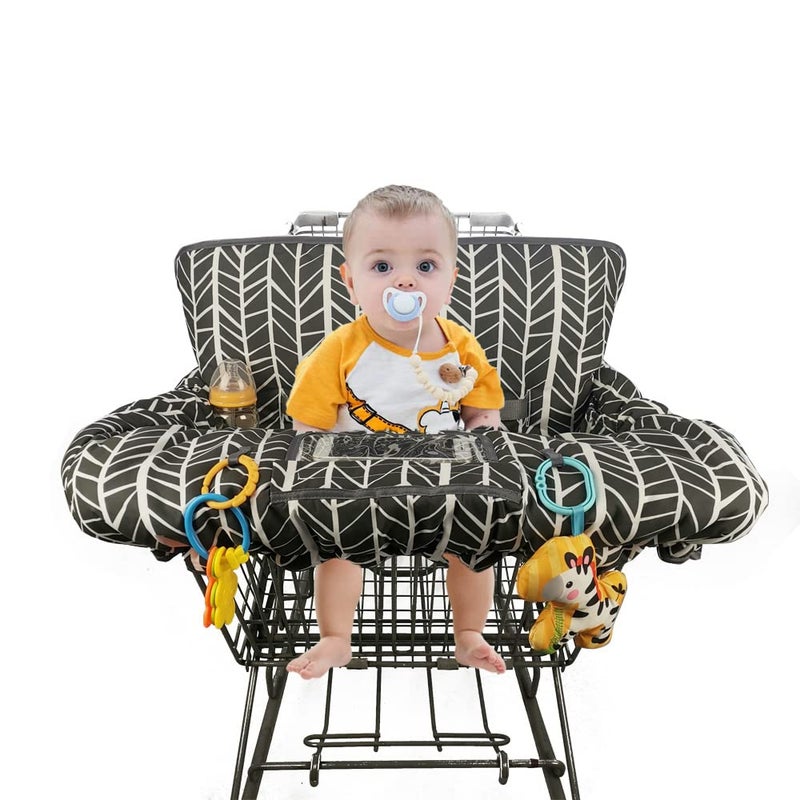 ICOPUCA Shopping Cart Cover for Baby boy Girl, Multi-in-1 Cart Covers for Babies, Soft Padded Infant High Chair Cover, Machine Washable, Grocery cart seat Cushion Cover - Image 3