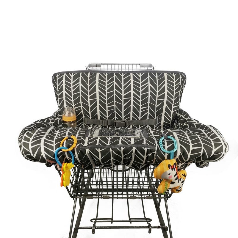 ICOPUCA Shopping Cart Cover for Baby boy Girl, Multi-in-1 Cart Covers for Babies, Soft Padded Infant High Chair Cover, Machine Washable, Grocery cart seat Cushion Cover - Image 1