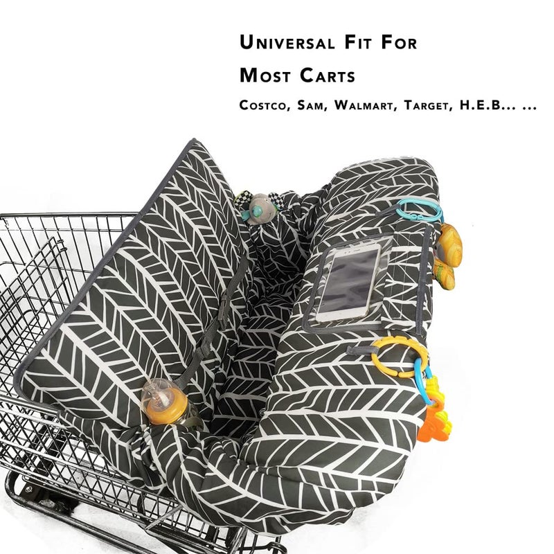 ICOPUCA Shopping Cart Cover for Baby boy Girl, Multi-in-1 Cart Covers for Babies, Soft Padded Infant High Chair Cover, Machine Washable, Grocery cart seat Cushion Cover - Image 2