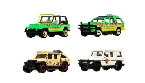 JURASSIC WORLD مجموعة سيارات دياكاست من جراسيك وورلد ماتش بوكس 19 جيب غلادياتور 14 مرسيدس G350 جيب رانجلر فورد إكسبلورر 4 حزمة أعمار 3 JGL59956A - Image 5