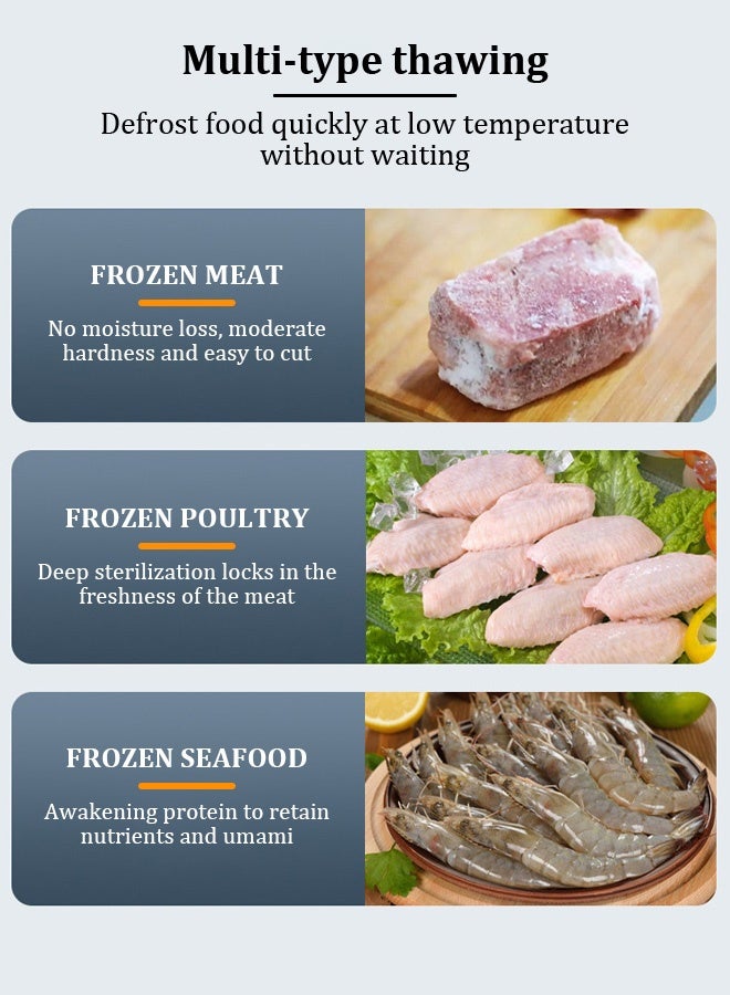Food Thaw Machine Air Dry Thawing Machine with UV Sterilization, Electric Defrosting Board, Defrosting Machine for Frozen Food, Meat Defroster, Thaw Claw,  Freeze Dryer Accessories  - Image 4
