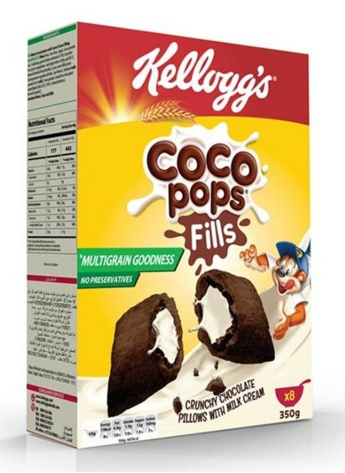 Kellogg's Coco Pops Fills Crunch Pillows With Milk Cream 350g 