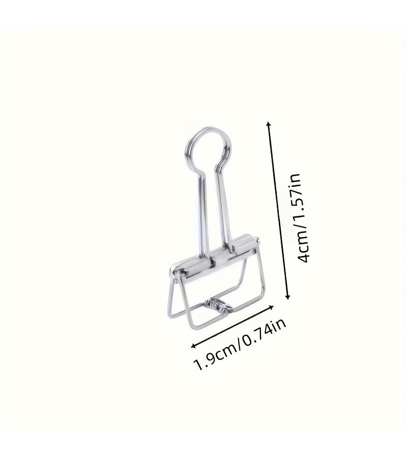 8 Pcs Random Color Durable Metal Binder Clips Hollow Long Tail Clips Document Organizer Office School Supplies - Image 4