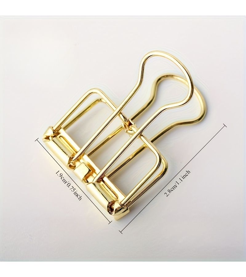 8 Pcs Random Color Durable Metal Binder Clips Hollow Long Tail Clips Document Organizer Office School Supplies - Image 3