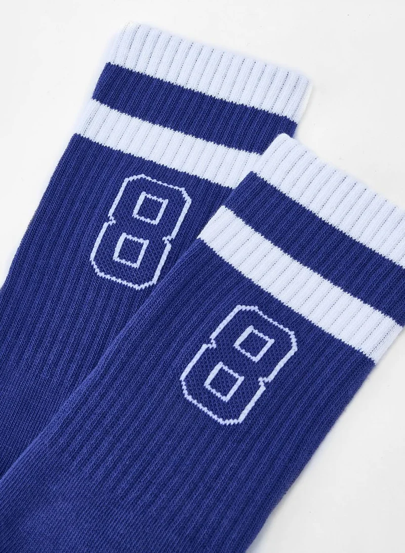 GIORDANO Men 2 Pack Longer Essential Crew Socks