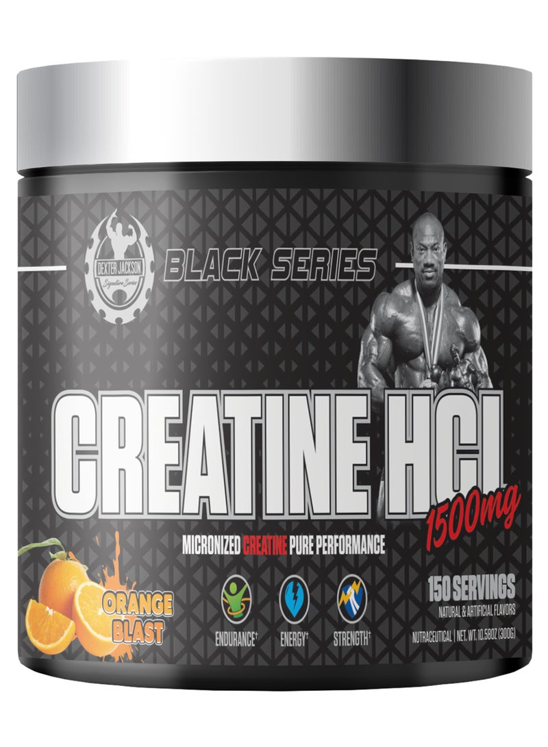 DEXTER JACKSON Black Series Creatine HCL 1500mg - Micronized Creatine for Pure Performance - Orange Blast - Image 1