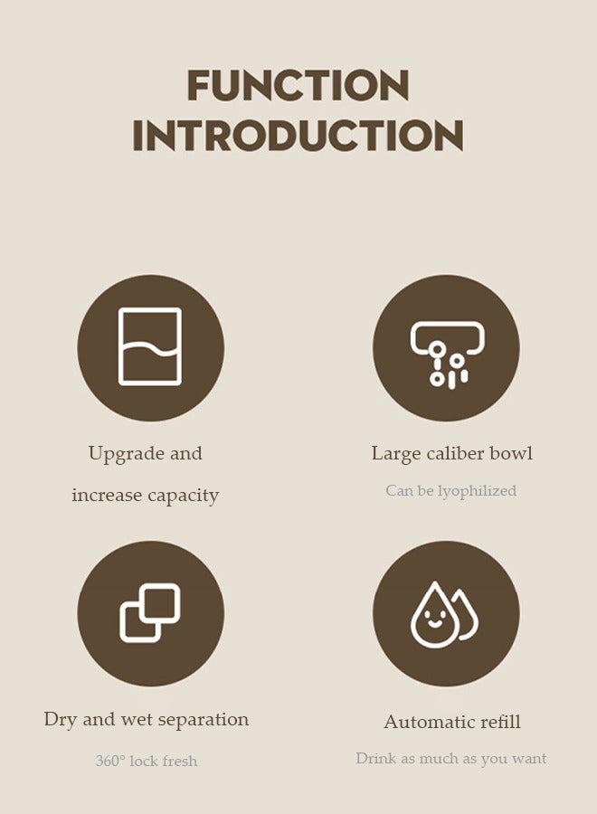 DUNISO وعاء طعام للقطط والكلاب 2 في 1 وعاء طعام للحيوانات الأليفة ووعاء طعام للحيوانات الأليفة وموزع مياه أوتوماتيكي للكلاب ووعاء تغذية للكلاب، نافورة شرب للقطط، وعاء طعام، وعاء حيوانات أليفة (أخضر) - Image 4