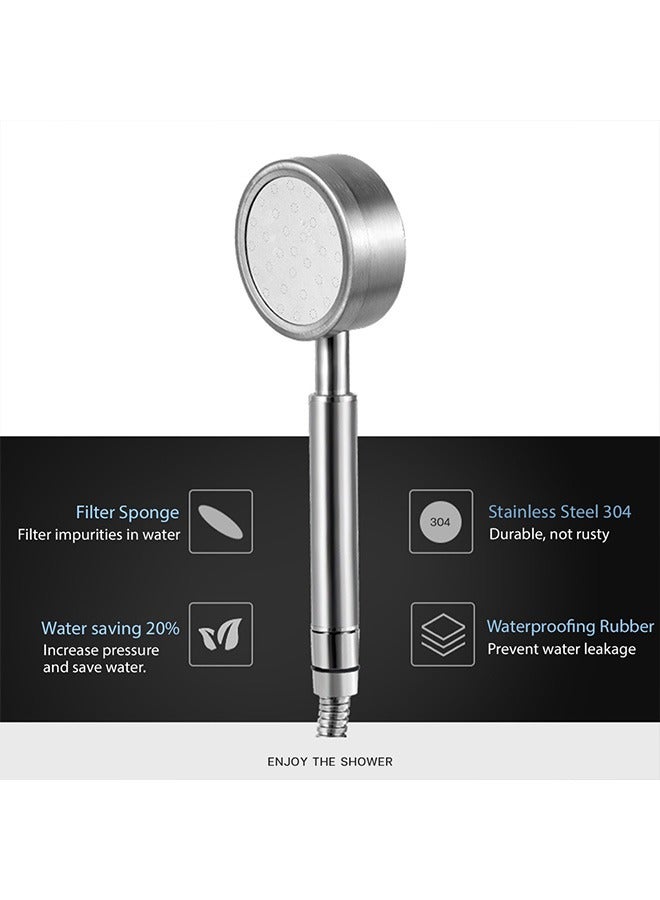 Adjustable Shower Head Holder Set with 1.5m Hose, High-Pressure Shower Head, Easy to Install for Bathroom  - Image 3