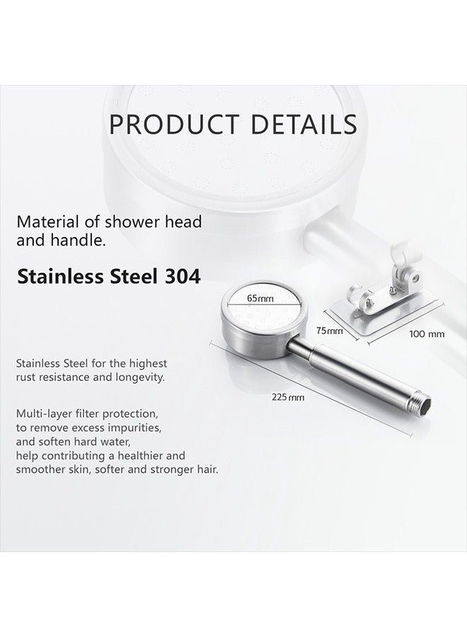 Adjustable Shower Head Holder Set with 1.5m Hose, High-Pressure Shower Head, Easy to Install for Bathroom  - Image 4