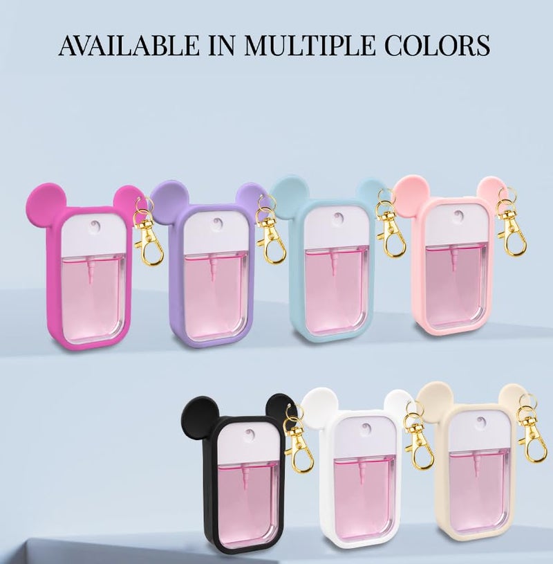 Terpink Silicone Case Compatible With Touchland Hand Sanitizer Spray 1 Fl Oz  Mouse Design Protective Case With Keychain For Power Mist And Glow Mist  Hand Sanitizer Spray Accessory 1 Pack (Pink) - Image 3