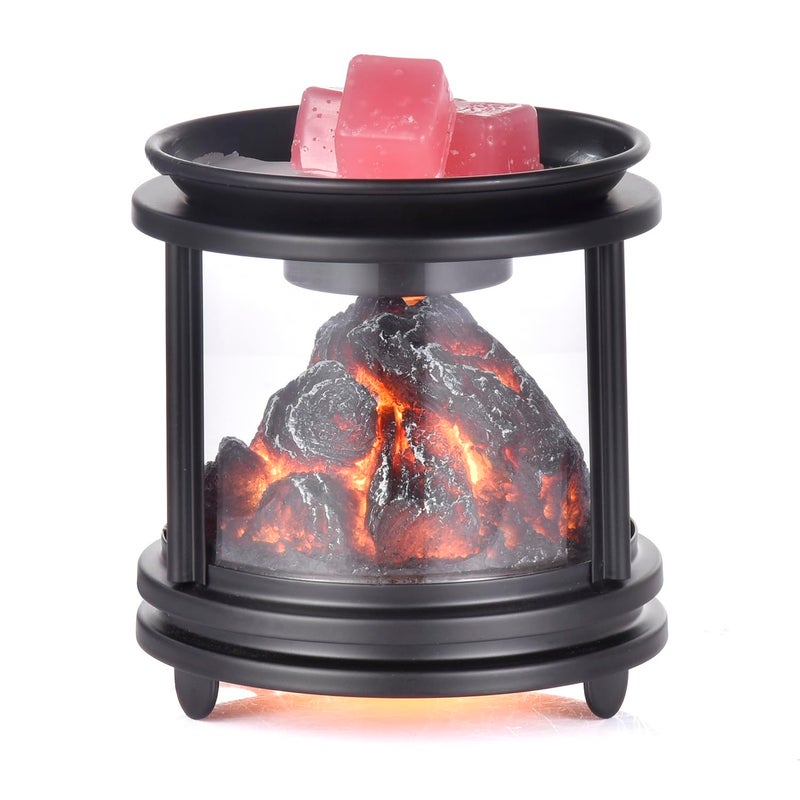 Dicimi Fireplace Wax Warmer â€“ 3D Realistic Flame Effect, Electric Wax Melt Warmer with Bevereage Warmer Function, 18W Energy-Saving Home Decor for Christmas, 60-Day Warranty - Image 1