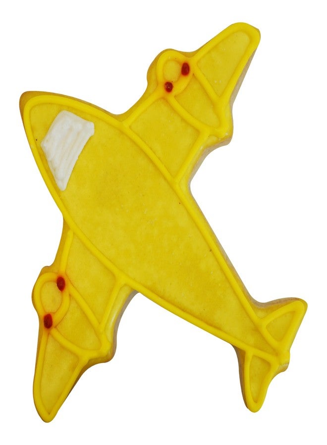 CybrTrayd R&M Airplane 4" Cookie Cutter Navy Blue With Colored, Durable, Baked-on Polyresin Finish - Image 2