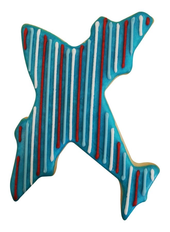 CybrTrayd R&M Airplane 4" Cookie Cutter Navy Blue With Colored, Durable, Baked-on Polyresin Finish - Image 3