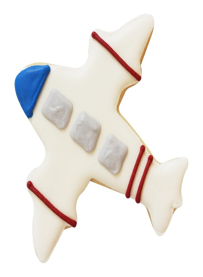CybrTrayd R&M Airplane 4" Cookie Cutter Navy Blue With Colored, Durable, Baked-on Polyresin Finish - Image 4
