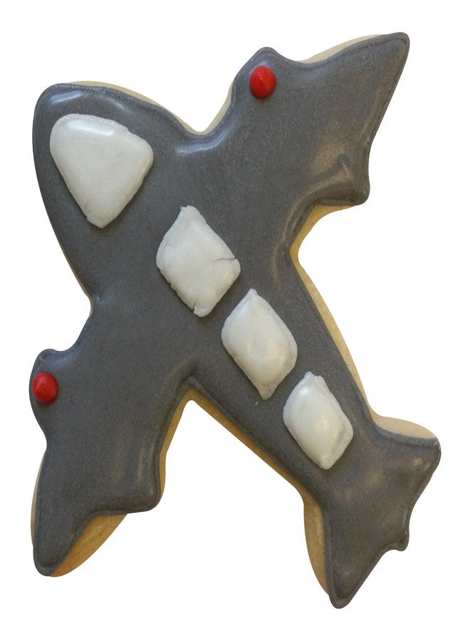 CybrTrayd R&M Airplane 4" Cookie Cutter Navy Blue With Colored, Durable, Baked-on Polyresin Finish - Image 5