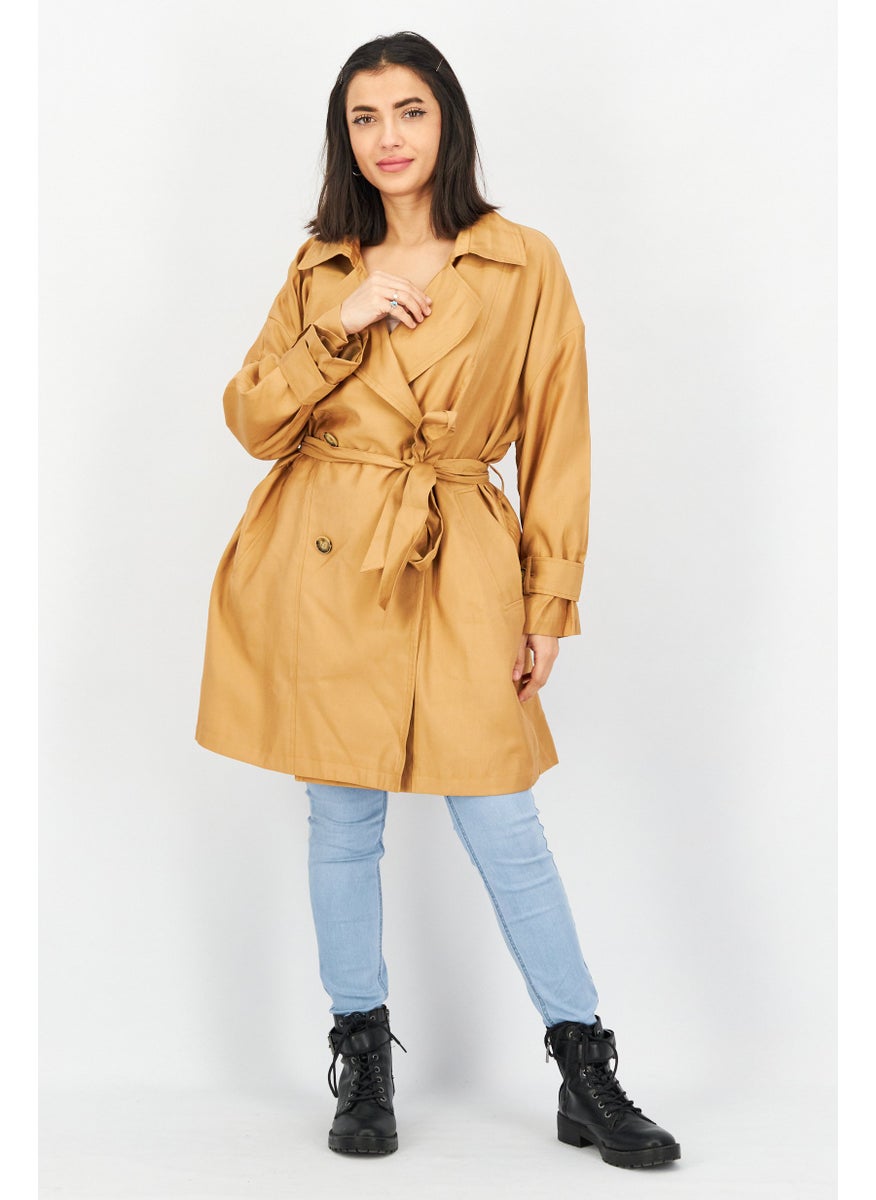 Women Solid Trench Coat Jacket, Brown - pzsku/Z775FEFB20E824EEADD8FZ/45/_/1727187946/3a9fc786-f65e-474b-85a2-c9156ea0405d