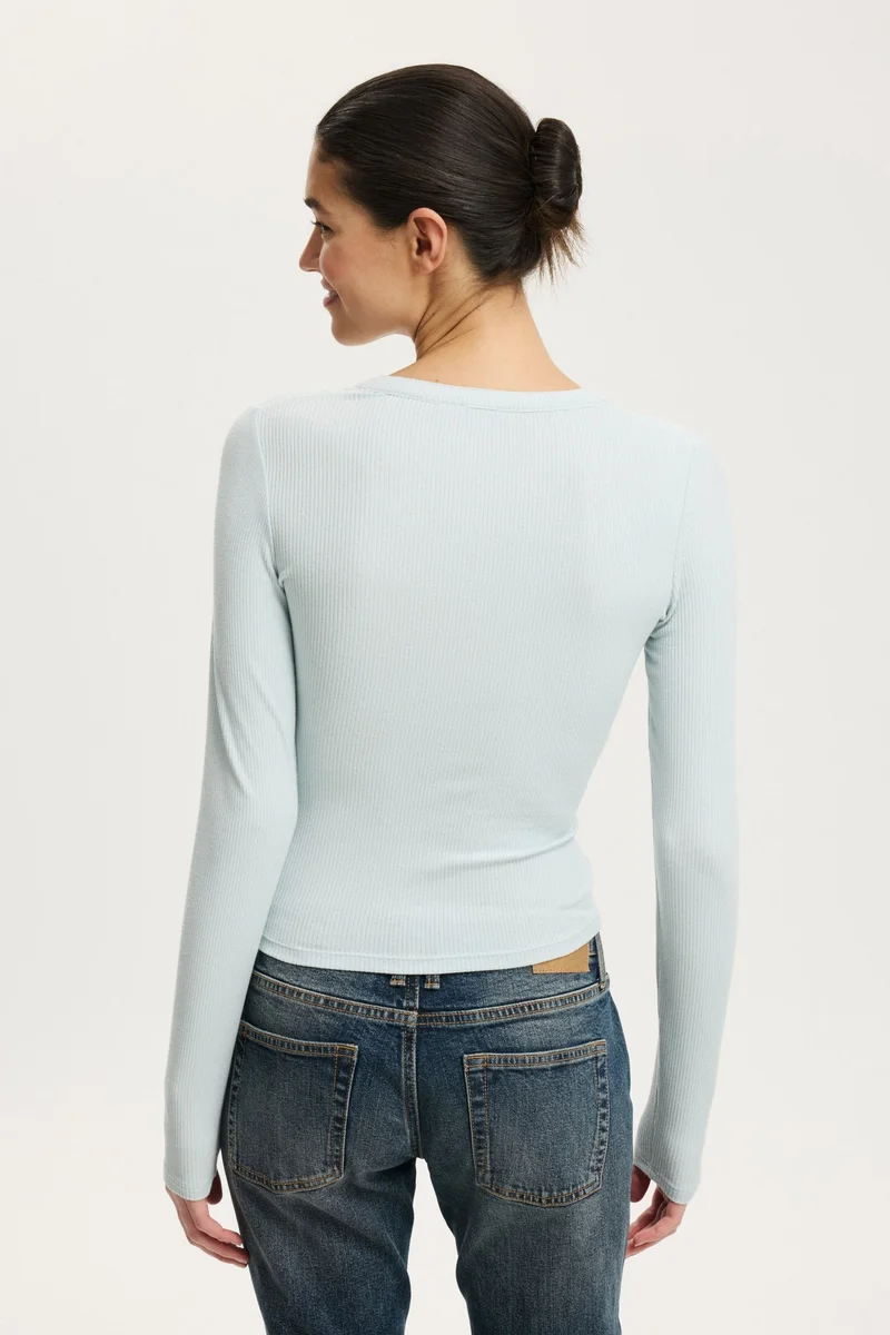 Cotton On  Ryan Henley Long Sleeve for Women | Best Price UAE