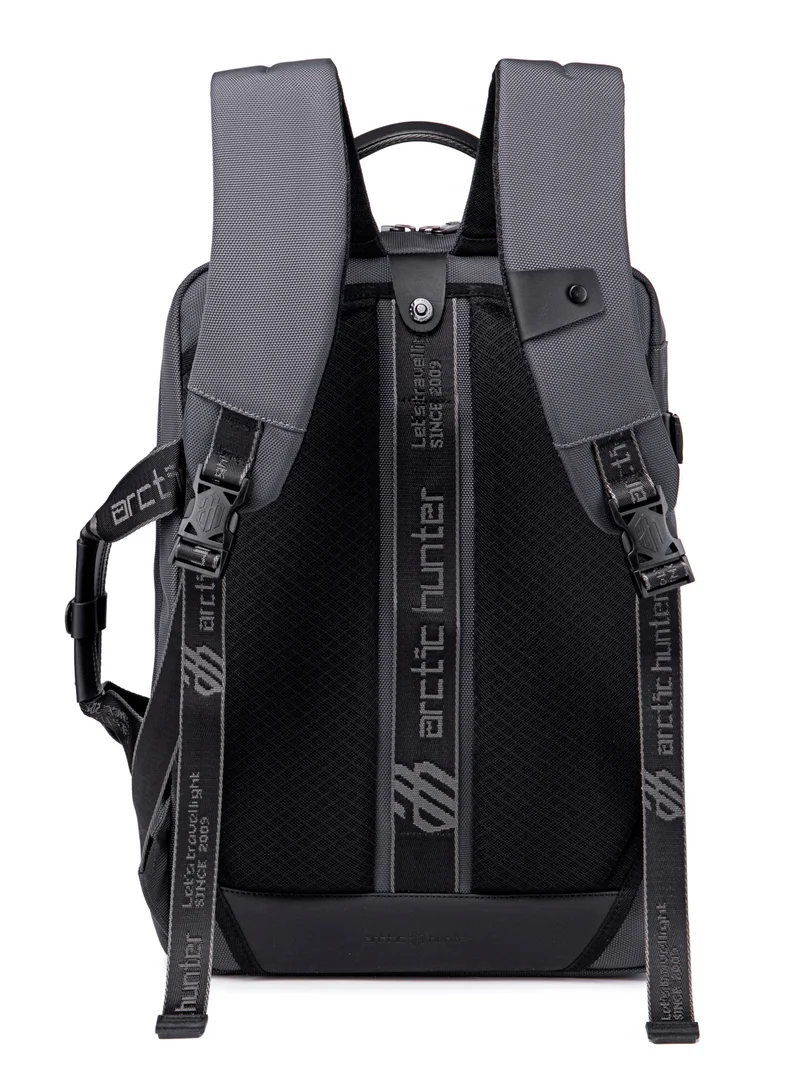 أركتيك هانتر Travel Backpack with Expandable Pocket 30L 2 in 1 Backpack Built in Separate Convertible Handbag for 17inch Laptop Water-resistant Multiple Pockets Anti-theft Laptop Backpack for Office Travel Grey