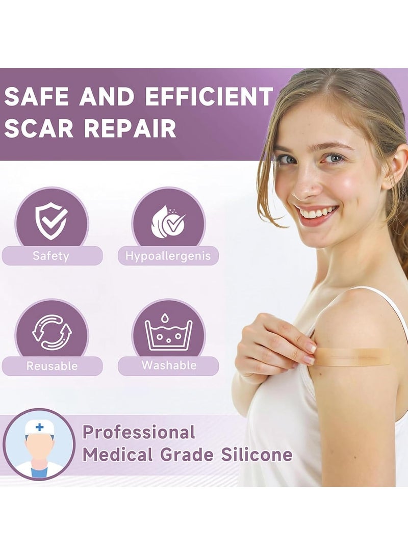 Generic Scar Roll Sticker，Fade Scar Sticker，Self-Adhesive Scar Removal Sticker ，Efficient Beauty Scars Removal Silicone Gel Skin Tone 4CM*1.5M  - Image 3