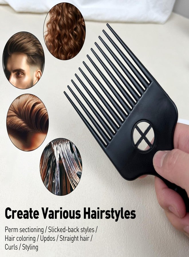 Zoolinn 3PCS Metal Afro Comb Set - Black, for Hairdressing & Wig Styling, Detangle Comb for Braid, Curly Hair, DIY Hair Tools - Image 5