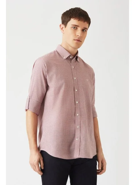 Bisse Men's Regular Fit Long Sleeve Sports Shirt GRAY GM22K222019_E55