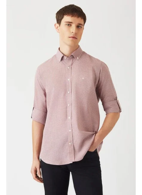 Bisse Men's Regular Fit Long Sleeve Sports Shirt GRAY GM22K222019_E55