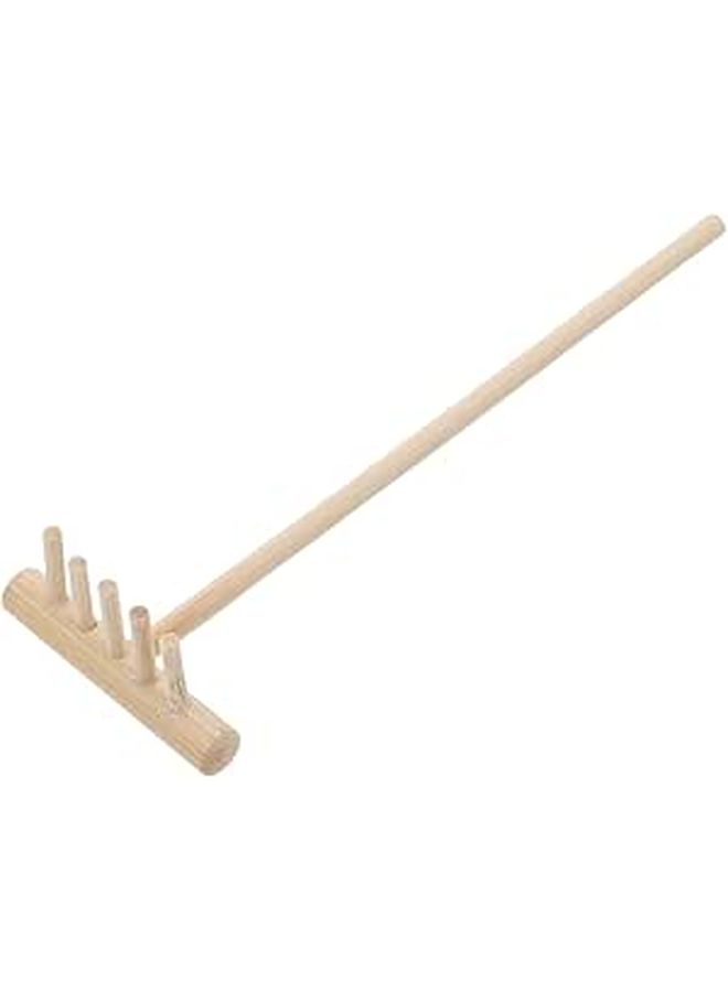 Mini Wooden Zen Sand Rake Five Tooth Manual Meditation Tool Desktop - Image 1
