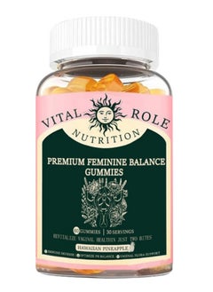 Nutrition Natural Women's Multivitamins Balance Gummies， Pineapple Ingredients， Gentle and Effective Easy to Carry Optimize PH Balance (1Bags/60Grain),For Women Of All Ages And Lifestyles，Gluten-Free, Vegan, Hawaiian Pineapple Flavor  - Image 5