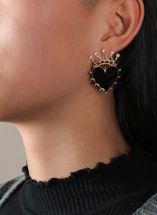 Take Two Crown and Heart Shaped Earrings - Image 1