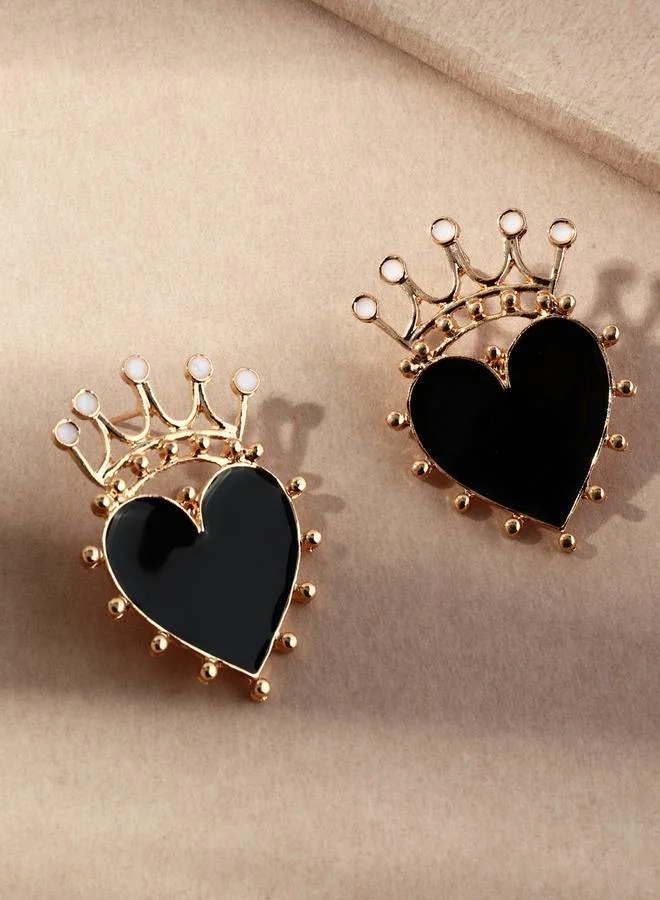 Take Two Crown and Heart Shaped Earrings