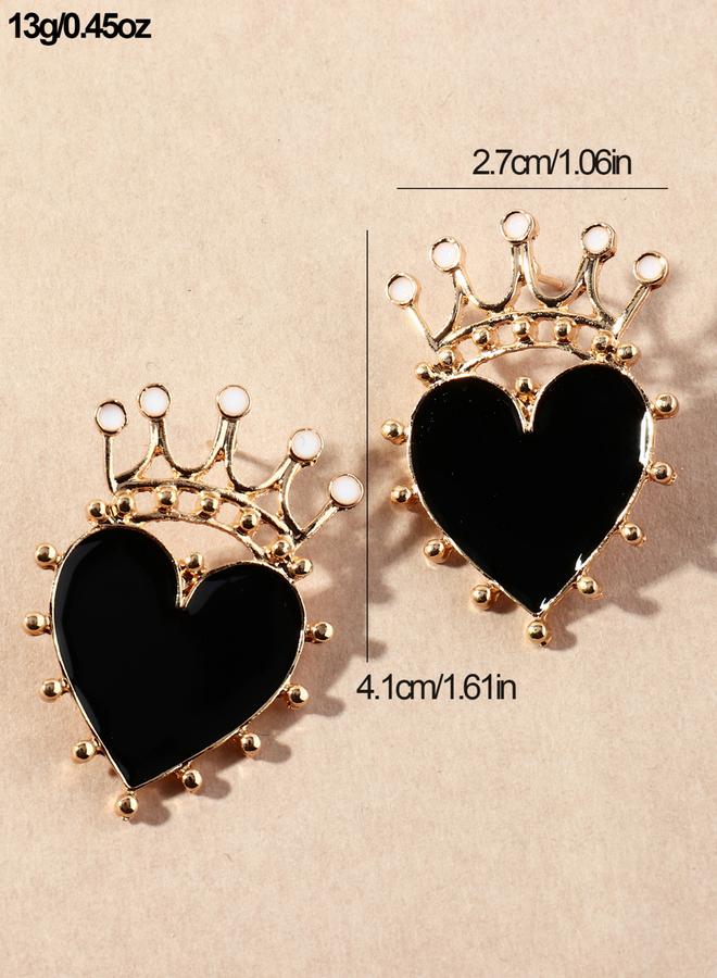 Take Two Crown and Heart Shaped Earrings - Image 4