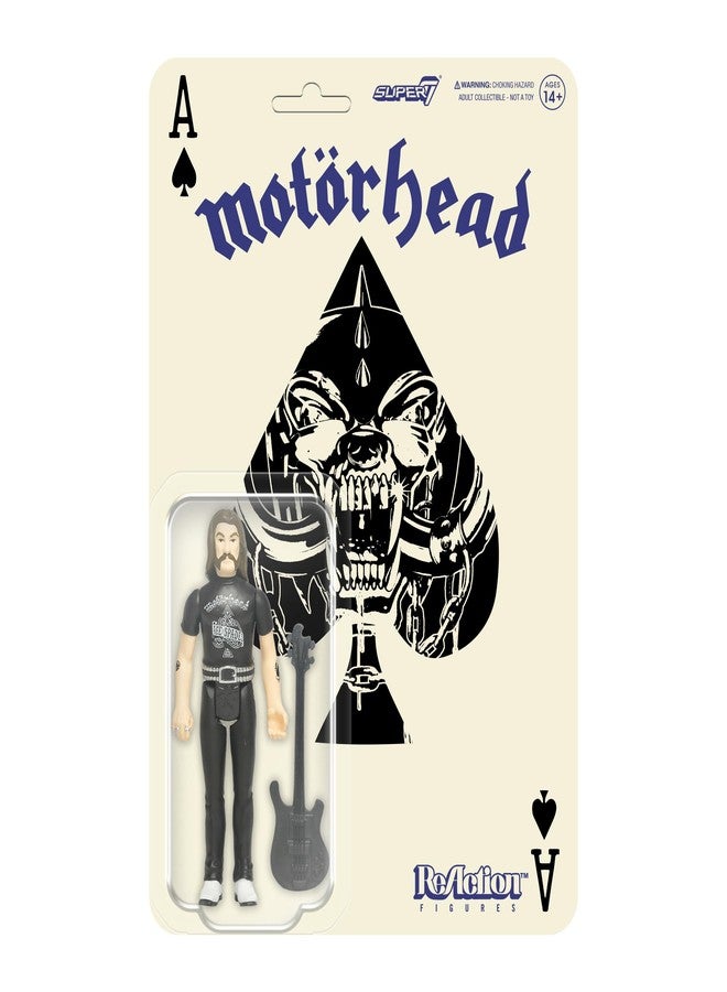 Super7 Motorhead Lemmy (Ace of Spades) Reaction Figure - 3.75" Motorhead Action Figure with Accessories Heavy Metal Collectibles and Retro Toys - Image 1