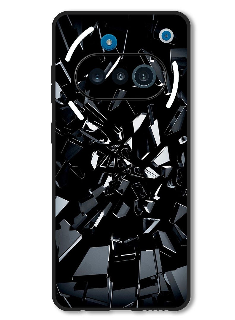 Theodor Case Compatible with Nothing Phone 3a Protection Shockproof Bumper Cover Black 1 - Image 1