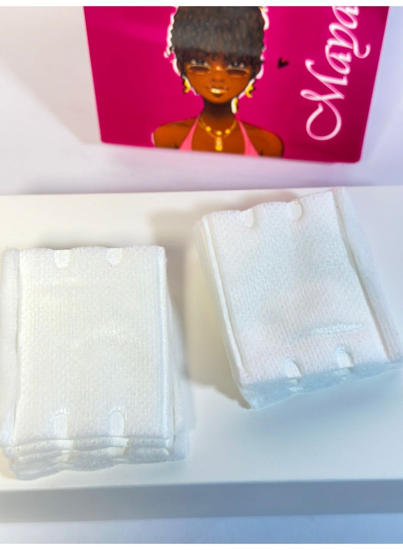Soft Natural Organic Cotton Disposable Face Pads for Home and Travel 100PCS - Image 1