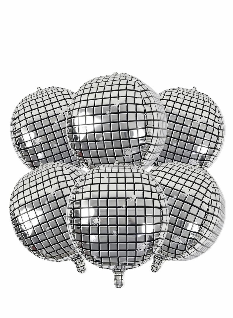 Excefore Mirror Balloons, 6 Pcs Disco Metallic Balloons for 70s Party Decorations - Image 1