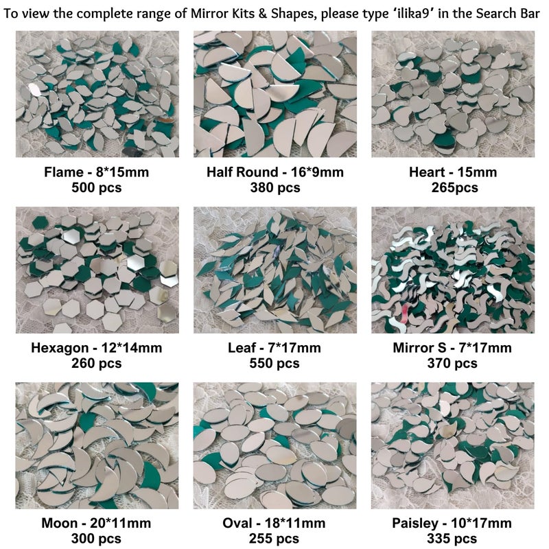 Generic ilika9 Premium Shape Mirror for Lippan Art Moon 20 11mm 100 gms 300 pcs  - Image 3