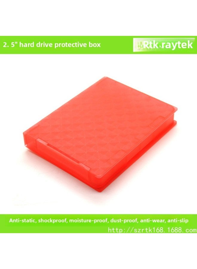 Hard Disk Protection Box 2.5 Inch Anti-static Anti-shock Anti-moisture Dustproof Anti-wear Anti-slip Hard Disk Bag Hard Disk Storage Box-Color:22p07 Red - Image 1