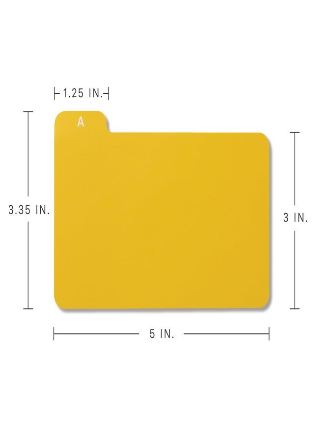 Alfion 3x5 Index Card Alphabet Tab Dividers - 24 Piece Colored A-Z Guides for Recipe Boxes, Flashcards & Rolodex Organization - Image 2