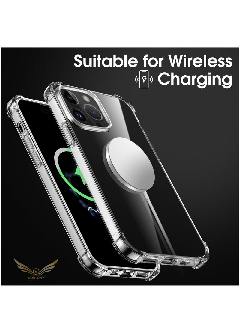 BORTONY iPhone 15 Pro Max Case Transparent Phone Cover Bumper Shell Corner Soft Edges Shockproof Protective Cover for Apple iPhone 15 Pro Max 6.7 Inch - Image 5