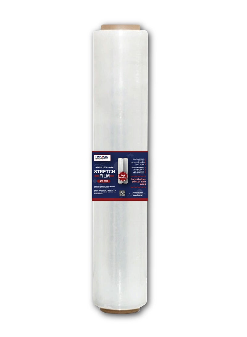 Pinnacle Packing Pinnacle Stretch Film 1.5 Kg - 400g Core | High-Quality, Tear-Resistant Cling Wrap for Secure Packaging X 1 Roll - Image 1
