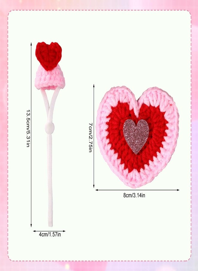 Sinbana Desktop Goose Costume, Cute Outfit Mini Desk Geese Clothes for 7in/17.78cm Magnetic Desk Goose Statue Home & Office Decor (Heart-Shaped) - Image 2