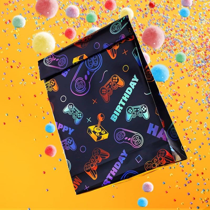 BIOBROWN Gaming Wrapping Paper for Boys Girls - 17 Inch X 33 Ft - Laser Video Game Design Gift Wrap Paper for Kids Birthday Game Party Favor Game Lover Holiday - Image 4