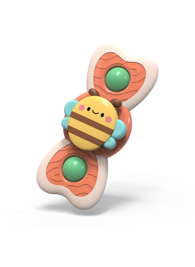 Baby Suction Cup Bath Toy Cartoon Finger Spinning Top Toothpaste Bath Toy Baby Shower Gift Idea Non-toxic Eco-friendly-Color:Two Pages Of Insects (large Quantity And Excellent Price)  - Image 1