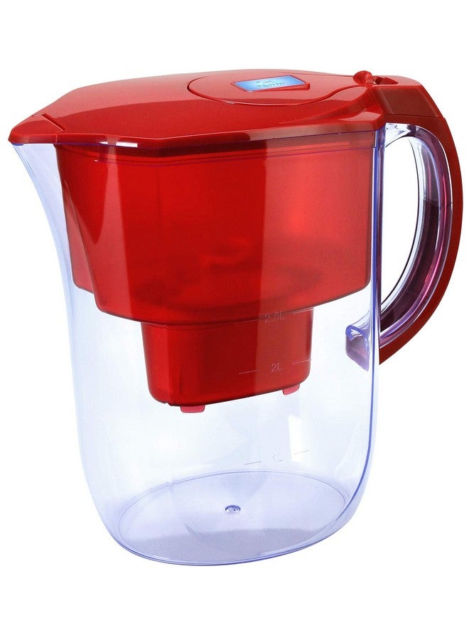 EHM Ultra Premium Alkaline Water Filter Pitcher - 3.8L, Activated Carbon Filter- Bpa Free, Healthy, Clean, & Toxin-Free Mineralized Alkaline Water In Minutes- Up To 9.5 Ph-2023 (Red) - Image 2
