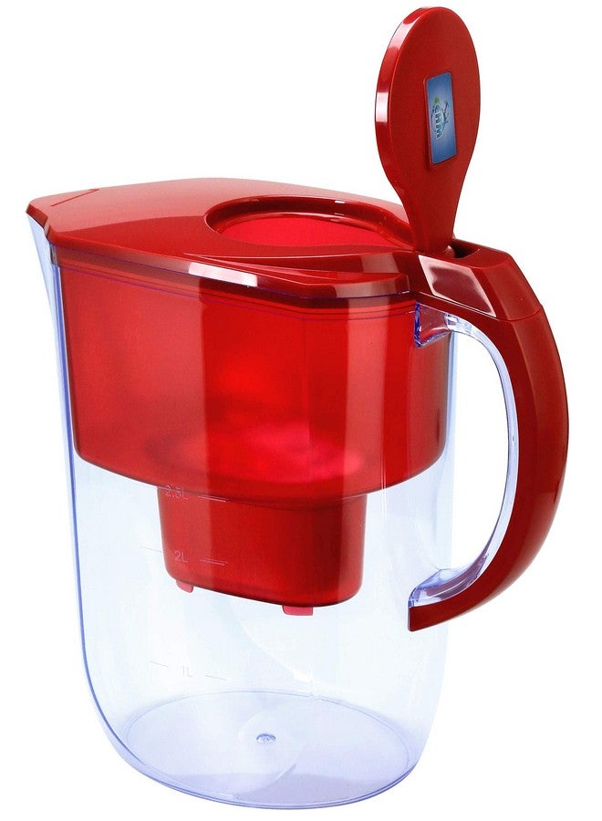 EHM Ultra Premium Alkaline Water Filter Pitcher - 3.8L, Activated Carbon Filter- Bpa Free, Healthy, Clean, & Toxin-Free Mineralized Alkaline Water In Minutes- Up To 9.5 Ph-2023 (Red) - Image 3