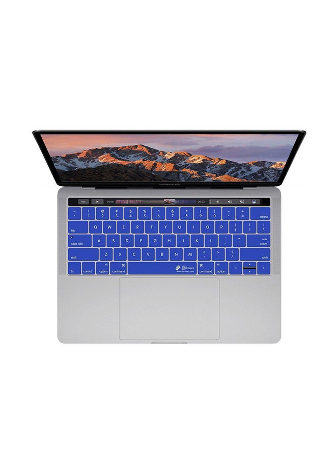 NIBEMINENT Keyboard Cover For MacBook Pro 13 And 15-Inch With Touch Bar Blue