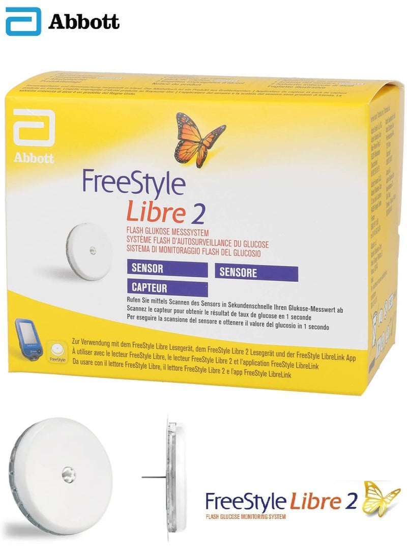 Abbott Freestyle Libre 2 System Waterproof Blood Glucose Monitor Sensor Kit - Image 1