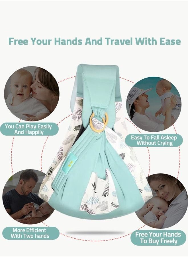 Gonice Baby Wraps Carrier Infants Wrap Ring Sling and Nursing Cover for Toddler 0-36 Month, Soft & Comfortable, Perfect Gift  - Image 2