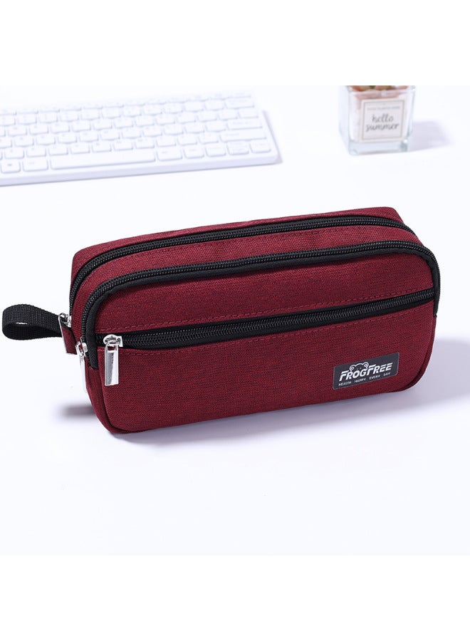 Large-capacity Pencil Case, Double-layer Stain-resistant Pencil Case, High-end Boys' Stationery Bag, Primary School Student Pencil Case With Custom Printing