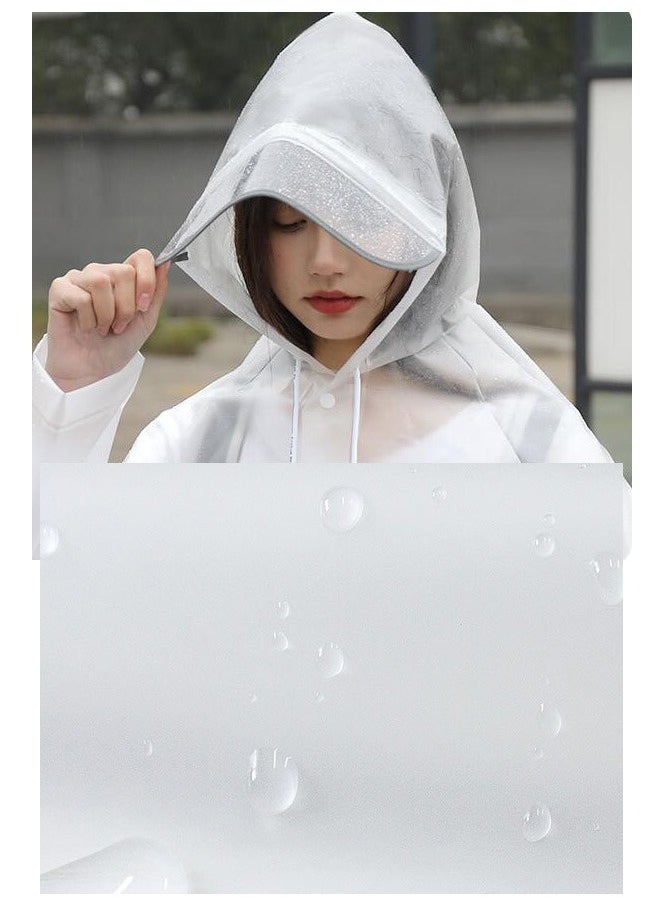 DUNISO Raincoat For Women Portable EVA Rain Coats With Bag Cover Reusable Rain Poncho with Hood and Sleeves For Cycling Travelling Fishing Hiking Camping  - Image 5